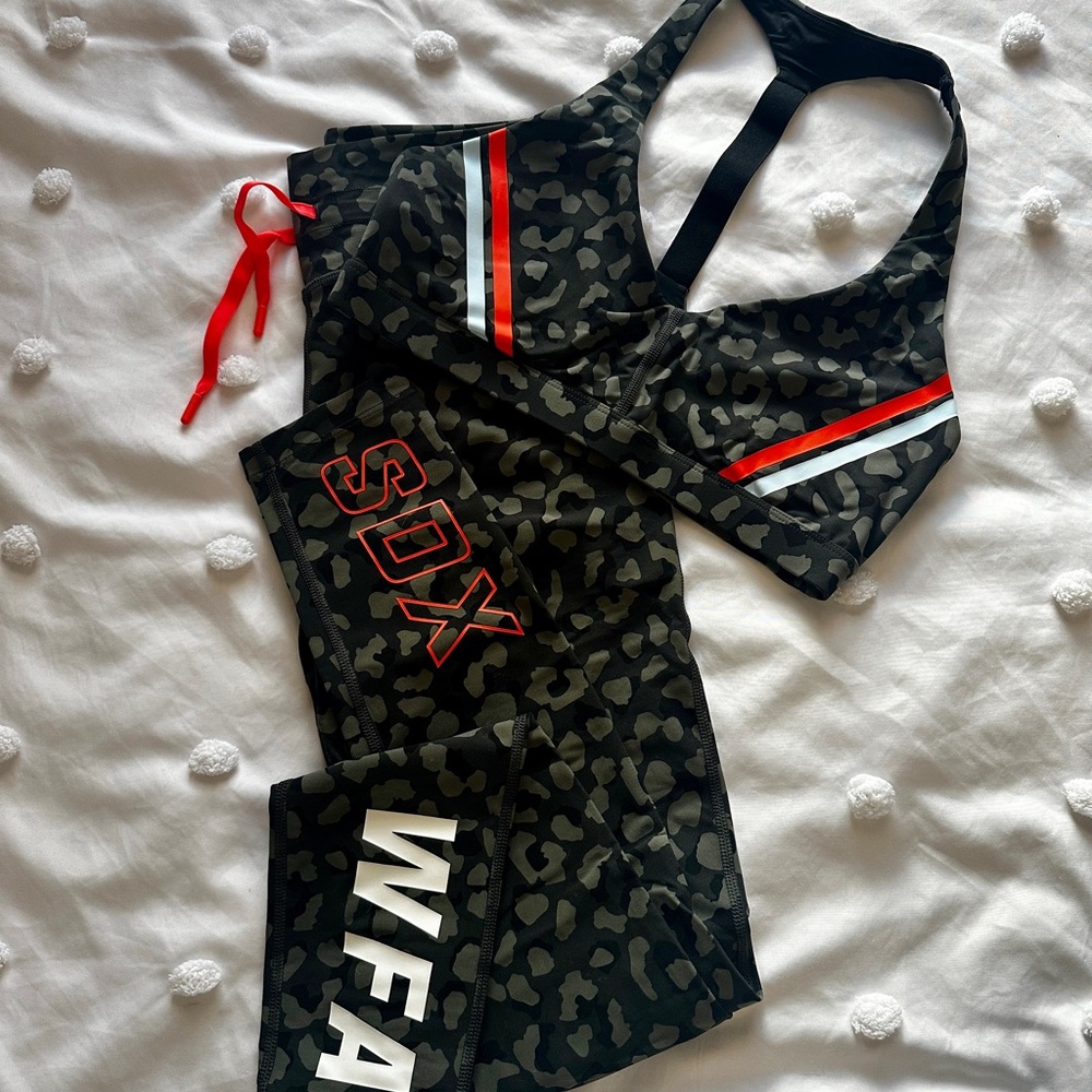 SDX Black Leopard Print Activewear Set